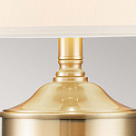 Настольная лампа со тканевым абажуром и прозрачным ребристым стеклянным основанием Quoizel варинант исполнения - 2 | Loft Concept в Краснодаре