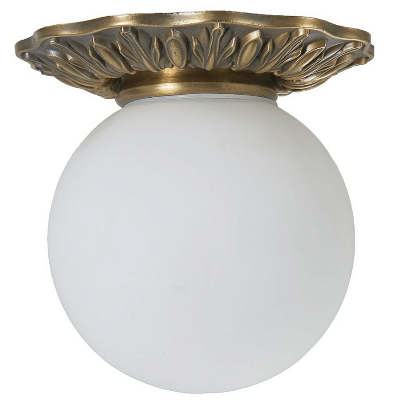 Потолочный светильник Globus Lamp Bronze Бронза Молочный Потолочный светильник Globus Lamp Bronze Бронза Молочный в Краснодаре | Loft Concept