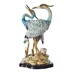 Статуэтка в виде двух птиц из фарфора с бронзовыми элементами Bird of the Garden of Eden варинант исполнения - 1 | Loft Concept в Краснодаре