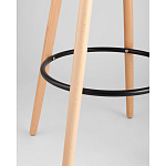 Пластиковый барный стул на ножках из массива бука Eames White варинант исполнения - 4 | Loft Concept в Краснодаре