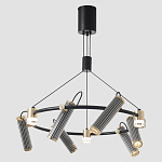 Люстра круглая с 9-ю цилиндрическими плафонами на магнитном креплении Bronze Concert варинант исполнения - 5 | Loft Concept в Краснодаре