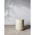 Приставной столик с рисунком из раковин устриц Bone Inlay варинант исполнения - 10 | Loft Concept в Краснодаре