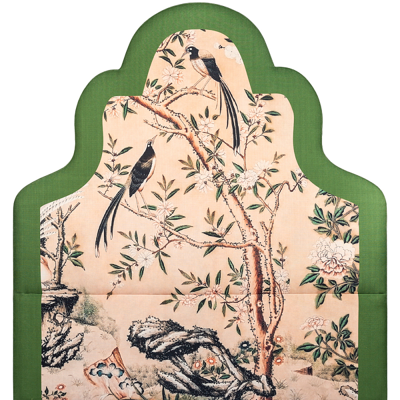 Изголовье для кровати Beige and Green Chinoiserie Зеленый Бежевый в Краснодаре | Loft Concept 