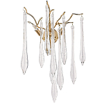 Бра с хрустальными подвесками в виде капель Droplet Crystal Gold Wall Lamp варинант исполнения - 1 | Loft Concept в Краснодаре