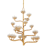 Люстра золотая в виде растения Golden Flower Glade варинант исполнения - 4 | Loft Concept в Краснодаре