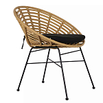 Стул круглый с ротанговым плетением Round Wicker Stool варинант исполнения - 1 | Loft Concept в Краснодаре