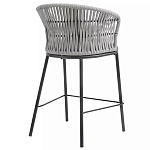 Стул барный с декоративным плетением на спинке и подлокотниках Chair Weave варинант исполнения - 3 | Loft Concept в Краснодаре