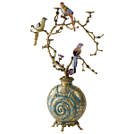 Бронзовый подсвечник Птичий рай Flora варинант исполнения - 2 | Loft Concept в Краснодаре