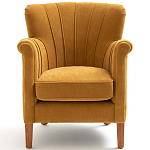 Кресло велюровое на ножках из массива ясеня Jessie Armchair варинант исполнения - 2 | Loft Concept в Краснодаре