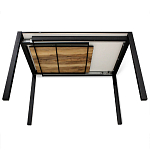 Стол обеденный раздвижной с прямоугольной столешницей на четырех черных ножках Blair варинант исполнения - 5 | Loft Concept в Краснодаре