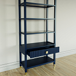 Стеллаж Elsa Dreams Blue со стеклянными полками и ящиком варинант исполнения - 3 | Loft Concept в Краснодаре