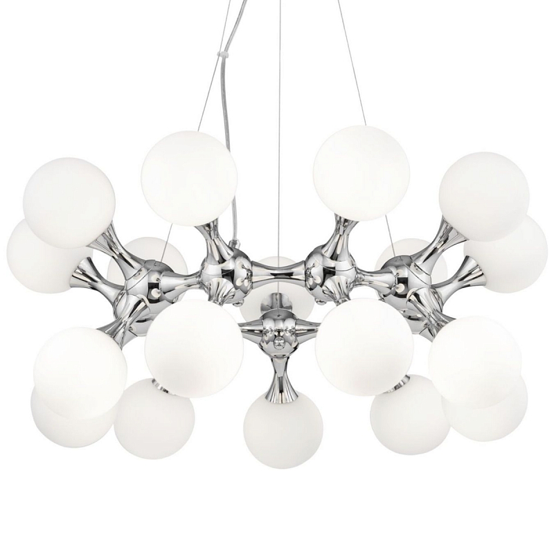 Люстра MOONDROP Chandelier Chromium 18 Хром Белый Люстра MOONDROP Chandelier Chromium 18 Хром Белый в Краснодаре | Loft Concept