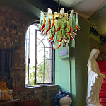 Люстра стеклянная с зелеными лепестками Green Leaf Fall варинант исполнения - 5 | Loft Concept в Краснодаре