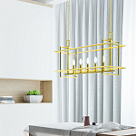 Подвесной светильник прямоугольный 5-ти ламповый Linear Kitchen Light варинант исполнения - 3 | Loft Concept в Краснодаре