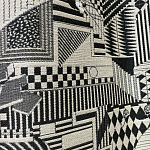 Мебельная ткань Шенилл черно-белый принт 280 см T3-44 варинант исполнения - 2 | Loft Concept в Краснодаре