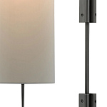 Бра чёрное с тканевым абажуром в форме цилиндра Rough Beauty варинант исполнения - 1 | Loft Concept в Краснодаре