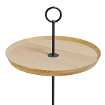 Pin журнальный столик с кольцом из натурального дуба и бетона варинант исполнения - 1 | Loft Concept в Краснодаре