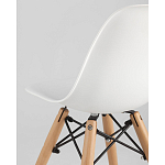 Пластиковый стул на ножках из массива бука Eames Small White варинант исполнения - 3 | Loft Concept в Краснодаре