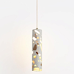 Подвесной светильник с цилиндрическим белым бетонным плафоном Terrazzo Light варинант исполнения - 1 | Loft Concept в Краснодаре