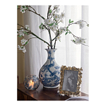 Ваза с мотивами цветущего сада с попугаями Blue Vase Inspired by Nature варинант исполнения - 7 | Loft Concept в Краснодаре