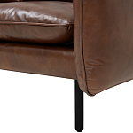Трехместный кожаный диван на ножках темно-коричневый Tailler Sofa Brown варинант исполнения - 4 | Loft Concept в Краснодаре