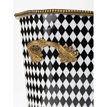 Фарфоровое кашпо Black and white square варинант исполнения - 5 | Loft Concept в Краснодаре