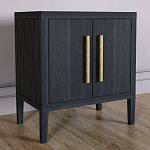 Тумбочка Primo с дверцами шпон Черный дуб варинант исполнения - 3 | Loft Concept в Краснодаре