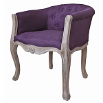 Кресло низкое в стиле прованс Louis French Armchair purple flax варинант исполнения - 1 | Loft Concept в Краснодаре