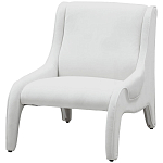 Дизайнерское кресло белое в мягкой велюровой обивке Granger Armchair White варинант исполнения - 1 | Loft Concept в Краснодаре