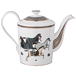 Чайный сервиз из фарфора с изображением лошадей на 6 персон 15 предметов Porcelain Horse Set  варинант исполнения - 2 | Loft Concept в Краснодаре