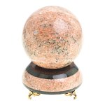 Часы настольные в виде шара из натурального камня Ball Stone Clock варинант исполнения - 3 | Loft Concept в Краснодаре