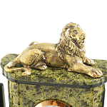 Настольный письменный набор из змеевика и бронзы с декором в виде льва Successful Leader варинант исполнения - 3 | Loft Concept в Краснодаре