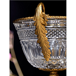 Чаша из прозрачного стекла с ручками и ободком из бронзы Eden Garden варинант исполнения - 3 | Loft Concept в Краснодаре