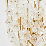 Подвесной светильник декорированный цветами из стекла Lightness of Flowers варинант исполнения - 2 | Loft Concept в Краснодаре