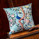 Подушка декоративная с изображением птицы в саду Chinoiserie Bird in the Garden Cushion варинант исполнения - 2 | Loft Concept в Краснодаре