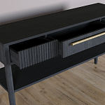 Дизайнерская Консоль с полкой и ящиком Primo Черный дуб варинант исполнения - 6 | Loft Concept в Краснодаре