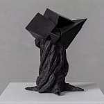 Скульптура «Окаменелый рост», Черный объект варинант исполнения - 2 | Loft Concept в Краснодаре