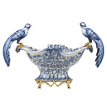 Фарфоровая чаша с птицами Blue and White варинант исполнения - 1 | Loft Concept в Краснодаре