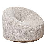 Кресло вращающееся круглой формы из серого шенилла Favorite Vacation Place варинант исполнения - 4 | Loft Concept в Краснодаре