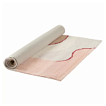 Ковер из хлопка с абстрактным принтом бежевого цвета Elysian Flow Blush варинант исполнения - 2 | Loft Concept в Краснодаре