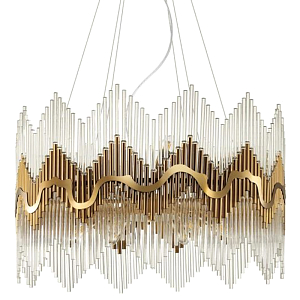 Люстра Bronze Pipes стеклянная на 12 ламп