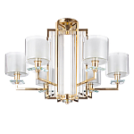 Люстра с 6-ю цилиндрическими плафонами из стекла Laurent варинант исполнения - 1 | Loft Concept в Краснодаре