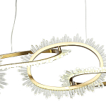 Люстра подвесная с 5-ю асимметричными кольцами и декоративными элементами в виде кристаллов Ring Horizontal варинант исполнения - 2 | Loft Concept в Краснодаре