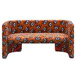 Акцентный Двухместный Диван Leela Оранжевый Орнамент варинант исполнения - 3 | Loft Concept в Краснодаре