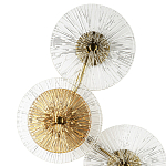 Бра с 4-мя плафонами в форме диска из рельефного коричневого стекла Decorative Four Glass Discs Wall Lamp варинант исполнения - 2 | Loft Concept в Краснодаре