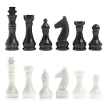 Шахматы классические с белой доской из натурального камня Мрамор Decorative Thematic Chess варинант исполнения - 5 | Loft Concept в Краснодаре
