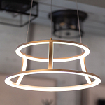 Люстра золотого цвета с 2-мя светодиодными кольцами Eurofase варинант исполнения - 8 | Loft Concept в Краснодаре