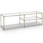 ТВ-тумба из стекла и металла Tingey Metal Glass TV Stand варинант исполнения - 2 | Loft Concept в Краснодаре