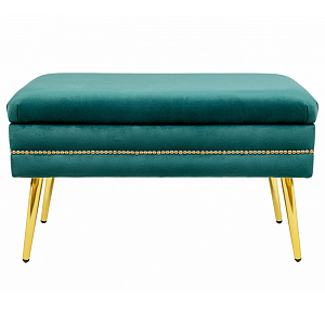 Мягкая банкетка с зоной для хранения Casket Green