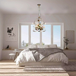 Люстра в виде клетки с цветами Flower Cell варинант исполнения - 4 | Loft Concept в Краснодаре